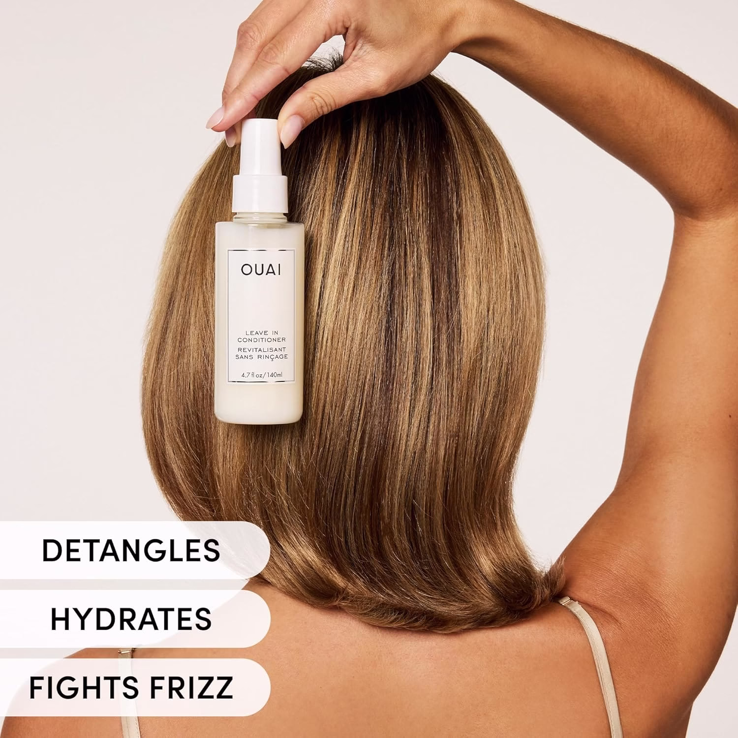 OUAI Leave In Conditioner Spray: Detangler & Heat Protectant for Frizz - Image 3