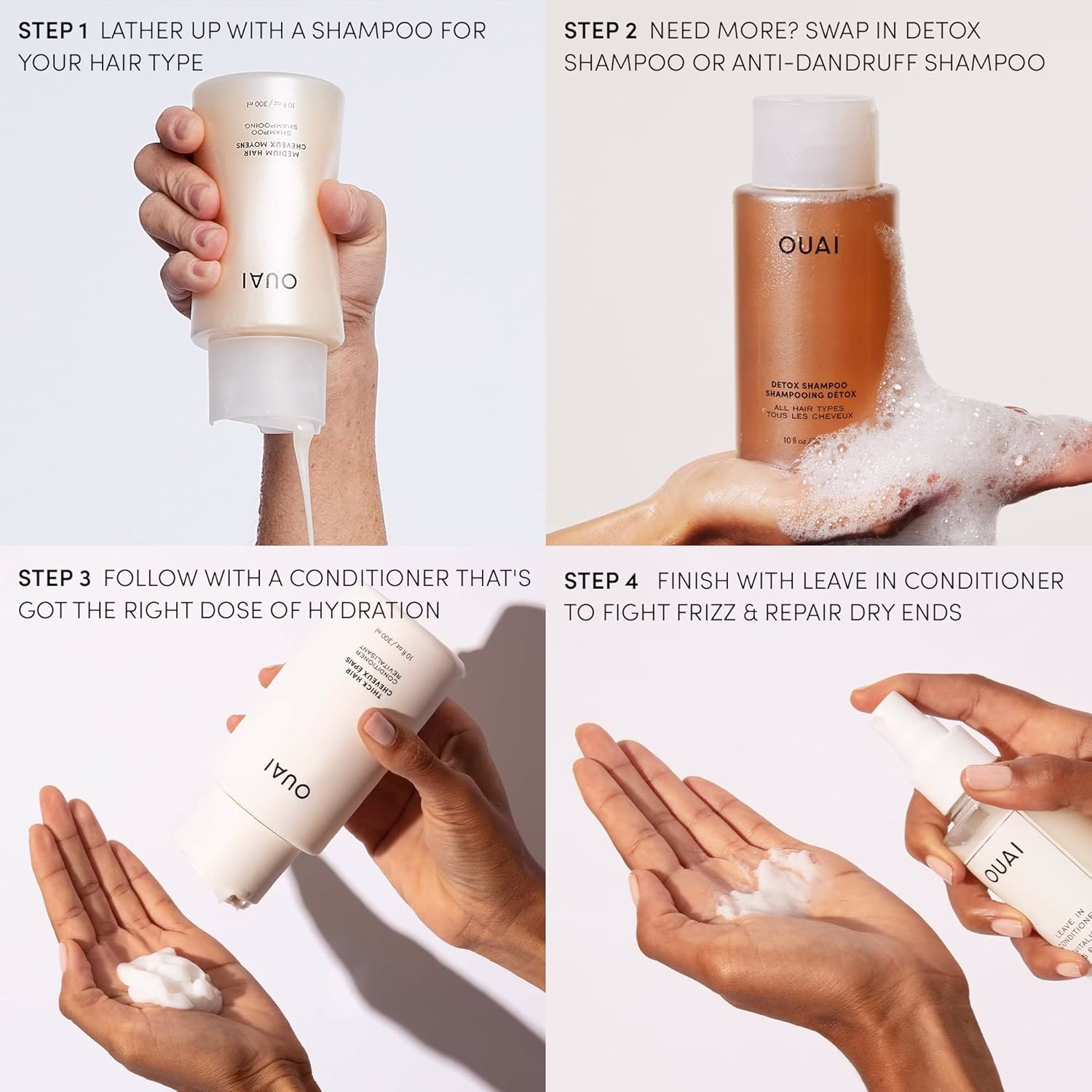 OUAI Leave In Conditioner Spray: Detangler & Heat Protectant for Frizz - Image 7