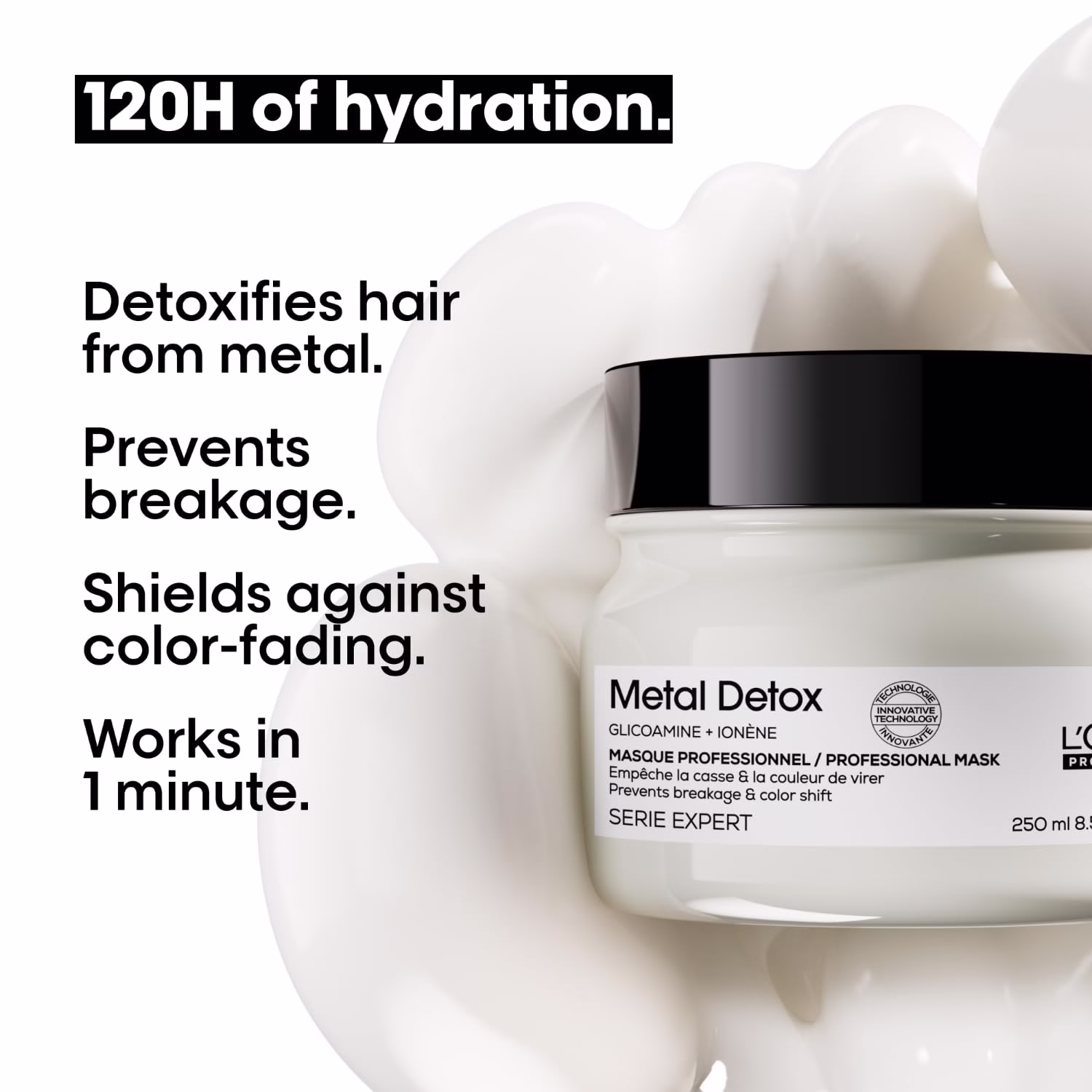 L'Oréal Professionnel's Metal Detox Hair Mask: Treatment for Dry, Damaged & Color 8.5oz - Image 7
