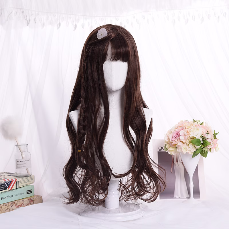 Long Roll Wave Wig with Airy Bangs - Image 6
