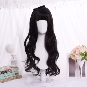 Long Roll Wave Wig with Airy Bangs