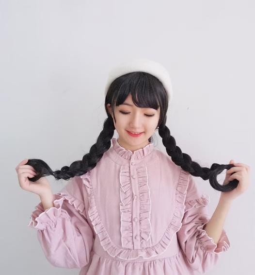 Long Roll Wave Wig with Airy Bangs - Image 7