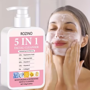 Spa Rozino 5-in-1 Facial Cleanser with 30% Vitamin C & Hyaluronic Acid 150g
